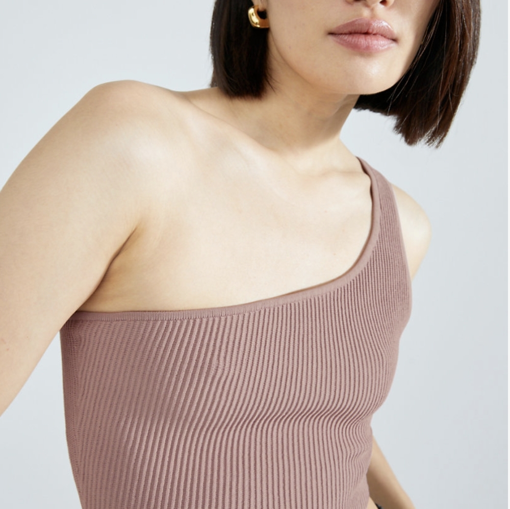 Babaton Sculpt Knit One-Shoulder Top
